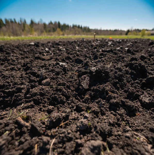 Ploughed Soil Garden — Stock Photo, Image