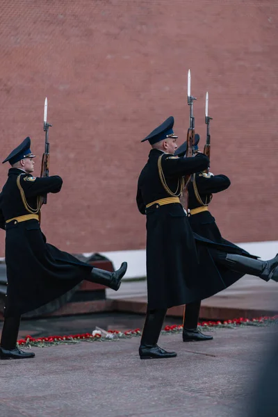 May Moscow Red Square Eternal Flame Changing Guard — Stock Photo, Image