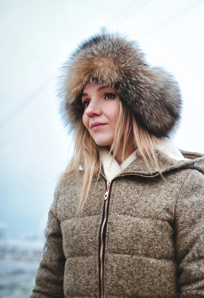 Girl winter — Stock Photo, Image