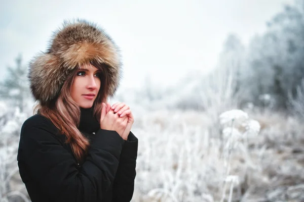 Chica invierno — Foto de Stock