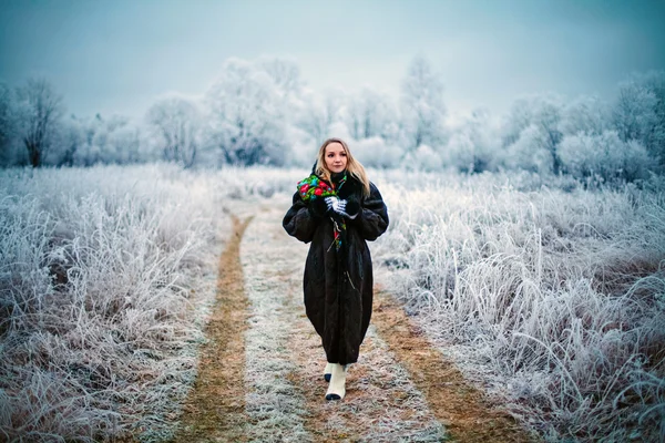 Zimní dívka — Stock fotografie