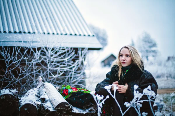 Girl winter — Stock Photo, Image