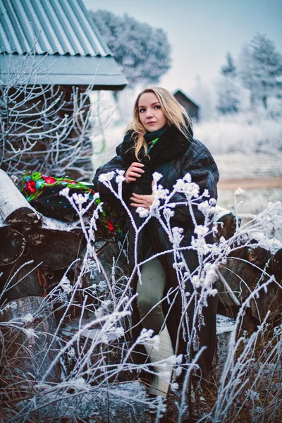 Girl winter — Stock Photo, Image