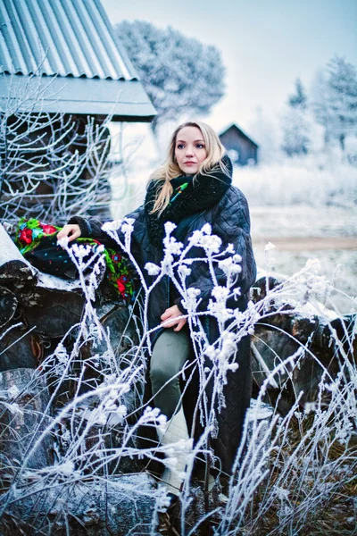 Girl winter — Stock Photo, Image