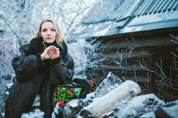 Inverno menina — Fotografia de Stock