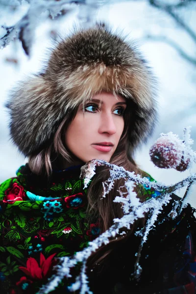 Girl winter — Stock Photo, Image