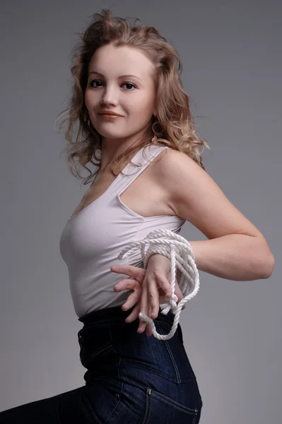 Girl in studio — Stock Photo, Image