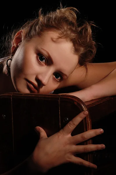 Girl in studio — Stock Photo, Image