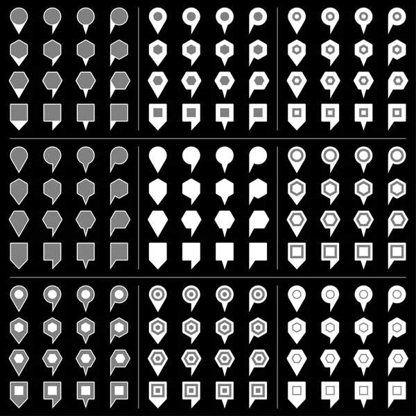 Αντιστοίχιση PIN σύμβολο θέσης με γκρι σκιά — Διανυσματικό Αρχείο