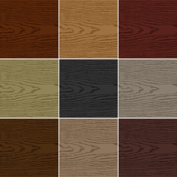 Neuf couleur bois texture fond — Image vectorielle