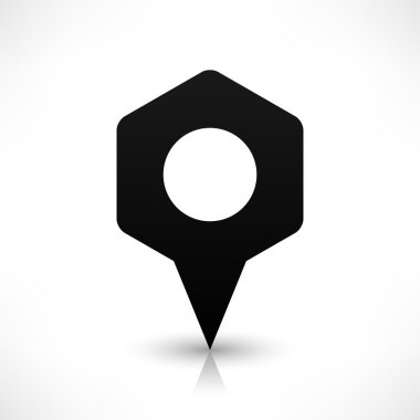 Siyah boş altıgen harita PIN