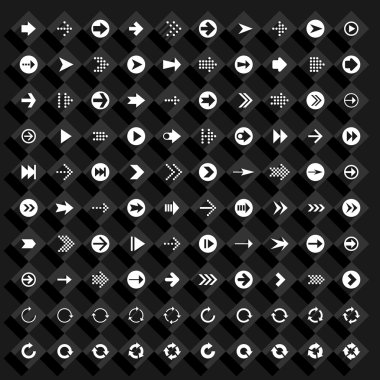 100 ok düz Icons set