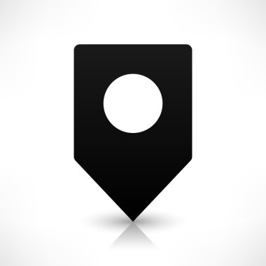 Siyah boş kare harita PIN