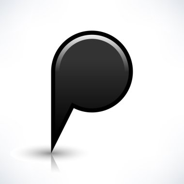 Siyah harita PIN konumu işaret yuvarlak şekil kutsal kişilerin resmi