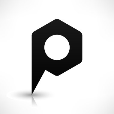 Siyah boş altıgen harita PIN