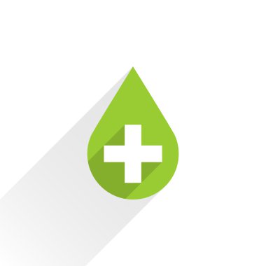 İlk yardım yeşil işareti damla