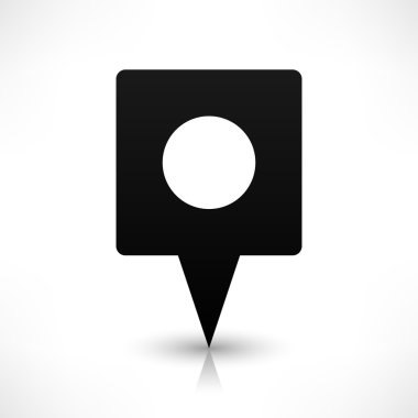 Siyah boş kare harita PIN