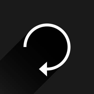 Beyaz ok simgesini yeniden yükle, yenileme, döndürme, reset, yineleme işareti