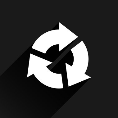 Beyaz ok simgesini yeniden yükle, yenileme, döndürme, reset, yineleme işareti