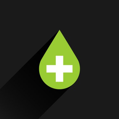İlk yardım yeşil işareti damla