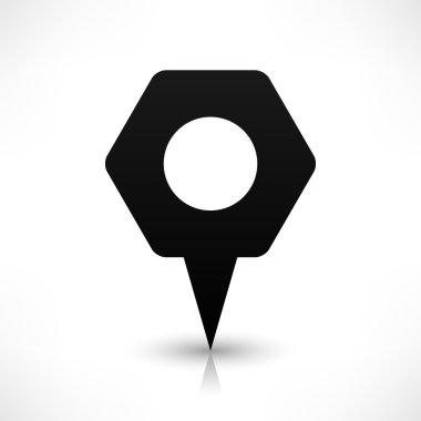 Siyah boş altıgen harita PIN