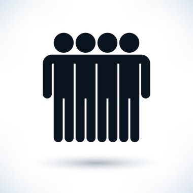 Siyah logo dört adam