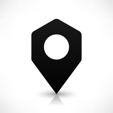 Siyah boş altıgen harita PIN