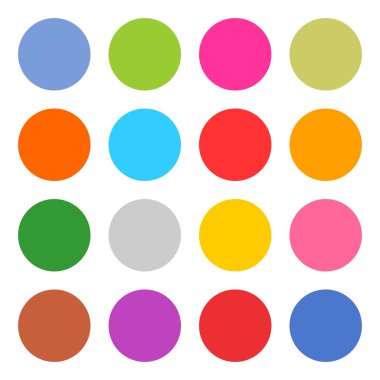 16 simgesi boş daire web düğmesine beyaz arka plan