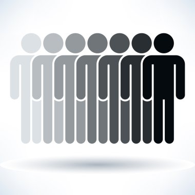 Gri tonlamalı insanlar (Erkekler şekil)