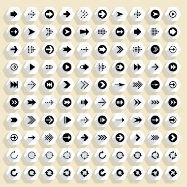 100 ok düz Icons set