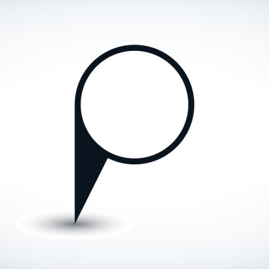 Harita iğne işareti konumu simgesi