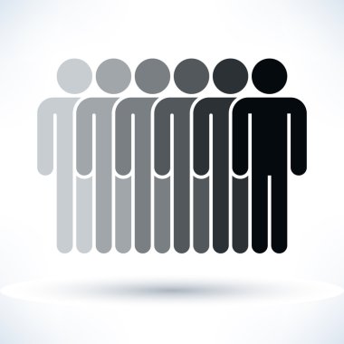 Gri tonlamalı insanlar (Erkekler şekil)