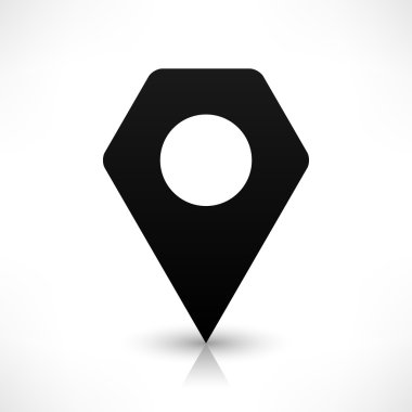 Siyah boş altıgen harita PIN