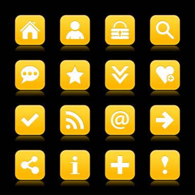 16 sarı altın web simgeler