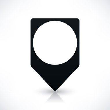 Siyah boş kare harita PIN