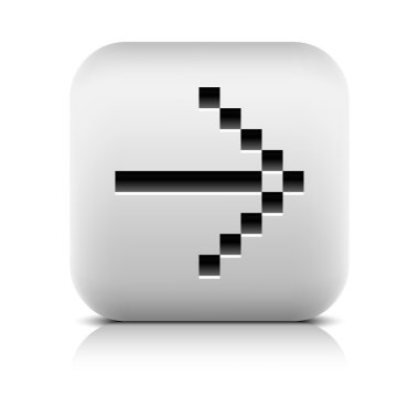 Gri siyah ok işareti simgesiyle