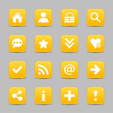 16 sarı altın web simgeler