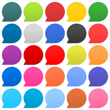 25 konuşma balonu işareti simgeler