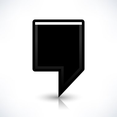 Siyah harita PIN konumu işaret yuvarlak kare şekli simgesi