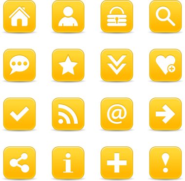 16 sarı altın web simgeler