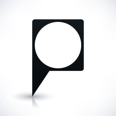 Siyah boş kare harita PIN