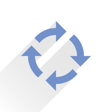 Mavi ok simgesini yeniden yükle, yenileme, döndürme, reset, yineleme işareti