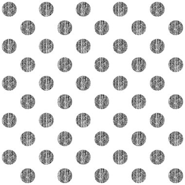Seamless pattern with black polka dots clipart
