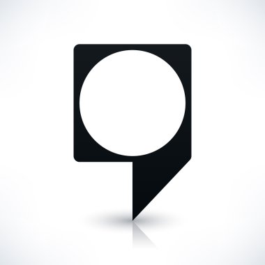 Siyah boş kare harita PIN