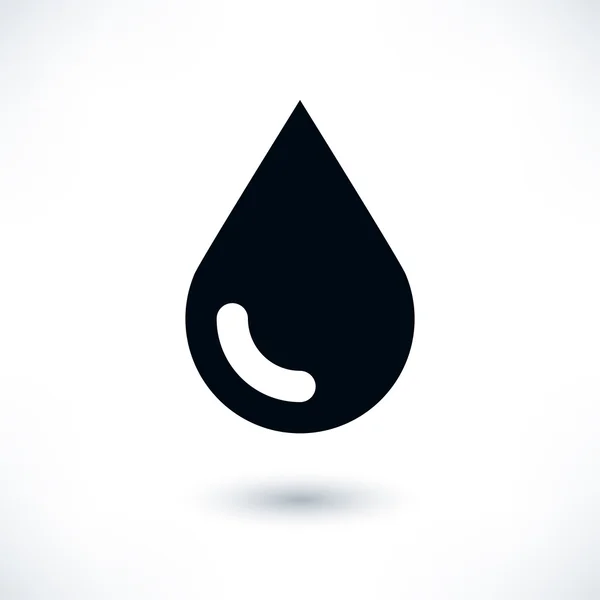 Zwarte drop pictogram — Stockvector