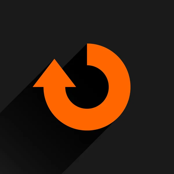 Icono de flecha naranja recarga — Archivo Imágenes Vectoriales