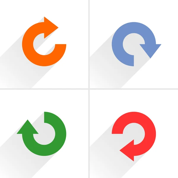 4 arrow icon. Repeat, reload, refresh, rotation, reset sign. — Stock Vector