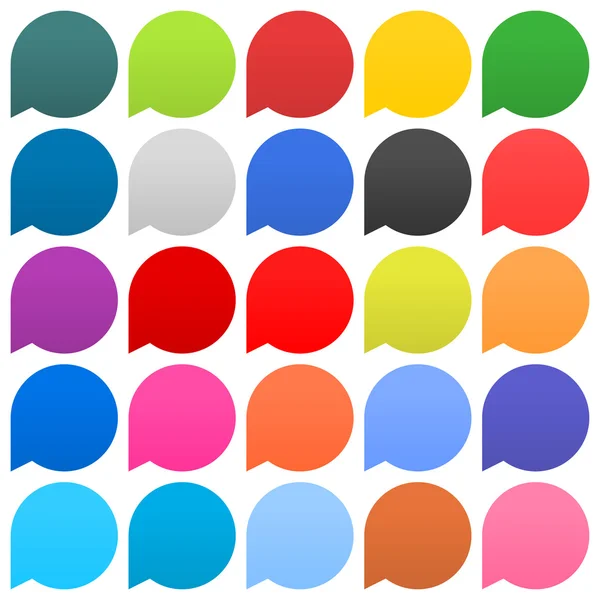 25 icônes de bulle de parole — Image vectorielle