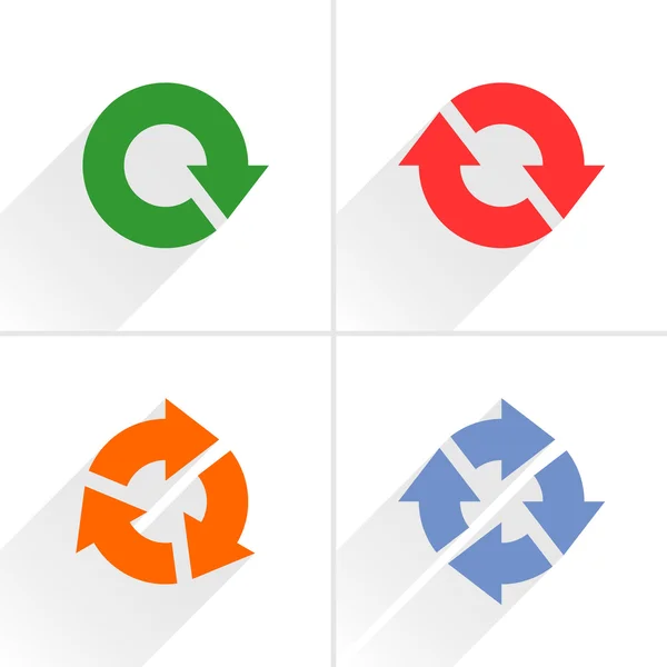 4 arrow icon. Repeat, reload, refresh, rotation, reset sign. — Stock Vector