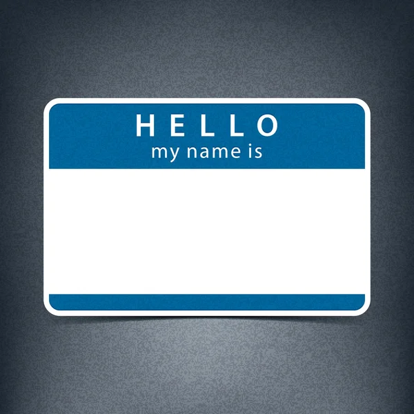 Blue name tag blank — Stock Vector